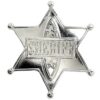 Sheriff Badge Silver Plastic w/Pin