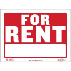 Sign, For Rent 9"x12"