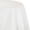 White Tablecover 82" RND PPR/Poly