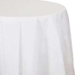 White Tablecover RND Textured Paper 82"