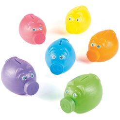 Pig Bank Neon Astd Colors 1PC