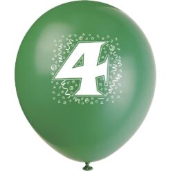 12" #4 Print Latex Balloons Astd 2S 6CT