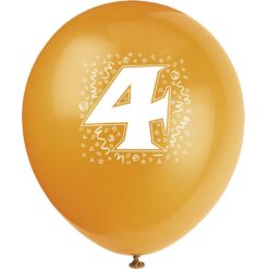 12&Quot; #4 Print Latex Balloons Astd 2S 6Ct