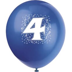 12&Quot; #4 Print Latex Balloons Astd 2S 6Ct