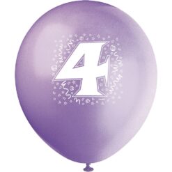 12&Quot; #4 Print Latex Balloons Astd 2S 6Ct