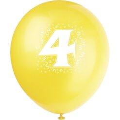12&Quot; #4 Print Latex Balloons Astd 2S 6Ct