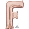 32" LTR Rose Gold Leter F Foil Balloon 2 32&Quot; Ltr Rose Gold Leter F Foil Balloon