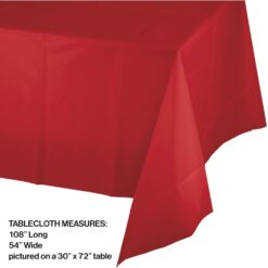 Classic Red Tablecover 54X108 Plastic