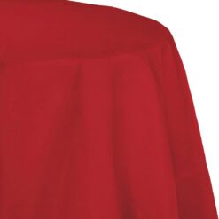 Classic Red Tablecover 82" RND PPR/Poly