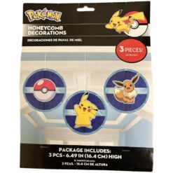 Pokeman Hanging Honeycomb Decorations 3CT