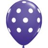 11" Purple w/White Polka Dots 50CT