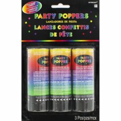 Confetti Party Poppers 3CT
