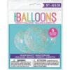 16&Quot; Clear Balloons W/Pink,Blue,Green Star Confetti 5Ct