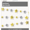 Silver & Gold Foil Stars Garland 9FT