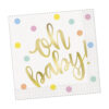 Oh Baby Gold Imprint Napkins Beverage 16CT