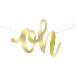 Oh Baby Gold Foil Script Banner 2.8FT