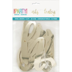 Oh Baby Gold Foil Script Banner 2.8FT