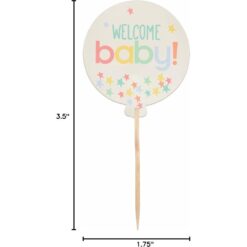 Ready To Pop Baby Shower Cake Picks 24CT