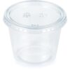 Portion Cups w/Lids Clear Plastic 5.5oz 16CT 1 Portion Cups W/Lids Clear Plastic 5.5Oz 16Ct