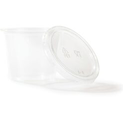 Portion Cups w/Lids Clear Plastic 5.5oz 16CT 8 Portion Cups W/Lids Clear Plastic 5.5Oz 16Ct