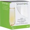 Champagne Stemless Clear Plastic Glass 9Oz 4Ct