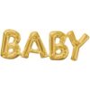 Gold Baby Phrase Air Fill Balloon Banner 1PC 1 Gold Baby Phrase Air Fill Balloon Banner 1Pc