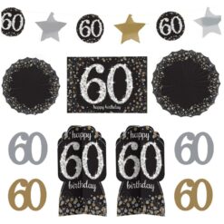 Sparkling Celebration 60th Room Decor Kit 10pcs