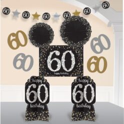 Sparkling Celebration 60th Room Decor Kit 10pcs