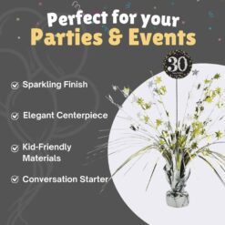 Sparkling Celebration 30th Birthday Centerpiece 18" 8 Sparkling Celebration 30Th Birthday Centerpiece 18&Quot;