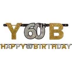 Sparkling Celebration 60th Birthday Letter Banner 7ft
