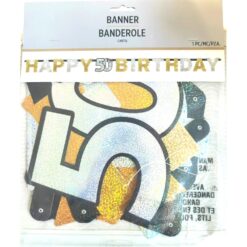 Sparkling Celebration 50th Birthday Letter Banner 7ft