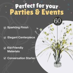 Sparkling Celebration 60th Birthday Centerpiece