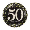 Sparkling Celebration 50th Birthday Plates Paper Round 7" 8CT 2 Sparkling Celebration 50Th Birthday Plates Paper Round 7&Quot; 8Ct