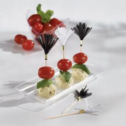 Sparkling Celebration Fringe Hors D'Oeuvre Picks Black/White 24CT