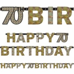 Sparkling Celebration 70th Letter Banner 7FT