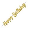 Gold Birthday Glitter Letter Banner 12ft 2 Gold Birthday Glitter Letter Banner 12Ft