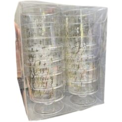 Happy Birthday Tiny Pedestal Cups 2oz 30CT 7 Happy Birthday Tiny Pedestal Cups 2Oz 30Ct