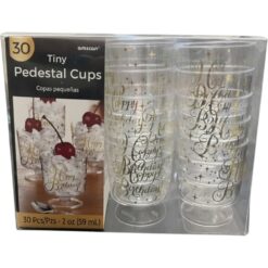 Happy Birthday Tiny Pedestal Cups 2oz 30CT