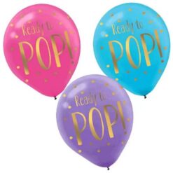 Ready To Pop Printed Latex Balloons 12" 6CT