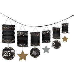 Sparkling Celebration Paper Lantern Garland 12Ft