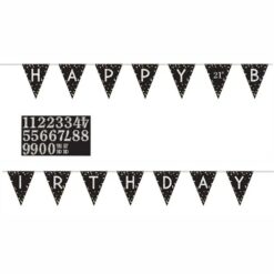 Sparkling Celebration Add-Any-Age Pennant Banner 13ft