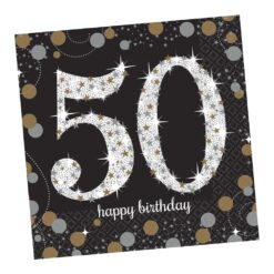 Sparkling Celebration 50yo Napkins Beverage 16pcs