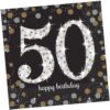 Sparkling Celebration 50Yo Napkins Lunch 16Pcs
