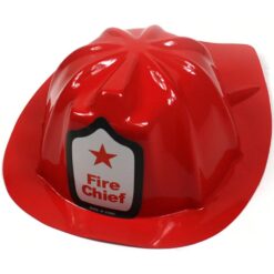 Fire Chief Red Plastic Child Party Hat