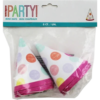 Pink Dots 1st Birthday Mini Party Hats 8CT