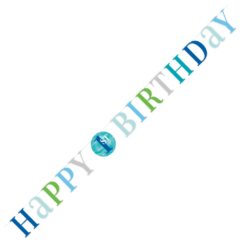 Blue Dots 1St Birthday Letter Banner 6Ft