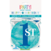 Blue Dots 1st Birthday Letter Banner 6FT