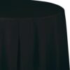Black Tablecover 82" RND Plastic